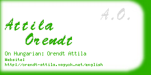 attila orendt business card